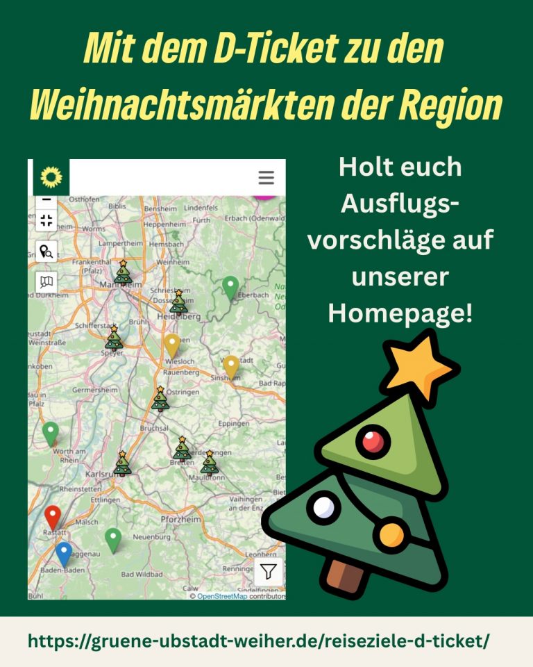 Mit dem D-Ticket zu den Weihnachtsmärkten der Region
