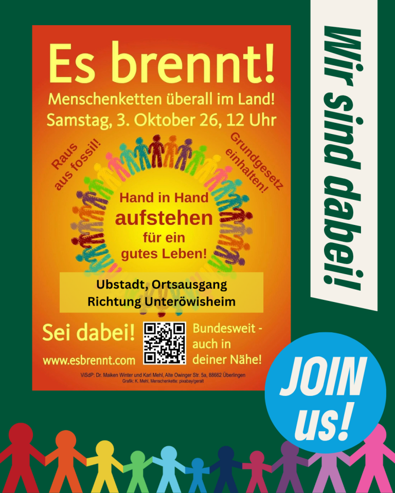 Es brennt! – Menschenkette am 03. Oktober
